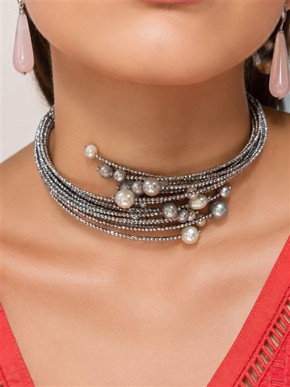 Necklace Rajola Woman in Semiprecious stones Ematite 54-497-1XL - 54-497-1XL